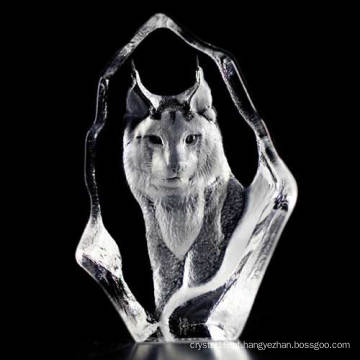 Figuras delicadas de animais de cristal de presente de artesanato